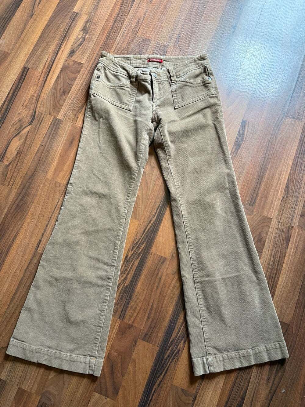 Unionbay Y2K Low Rise Tan Corduroy Flare Pants